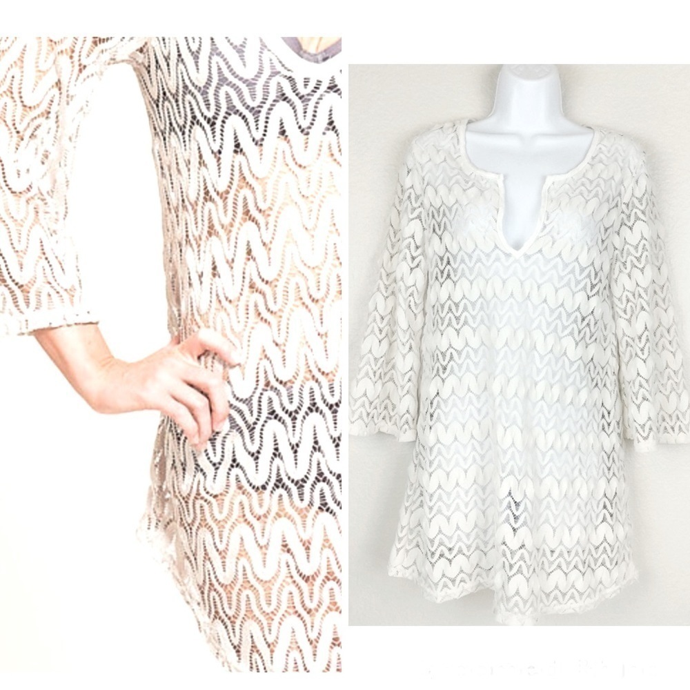 Jordan Taylor Lace Knit Swim Coverup/Tunic Size S